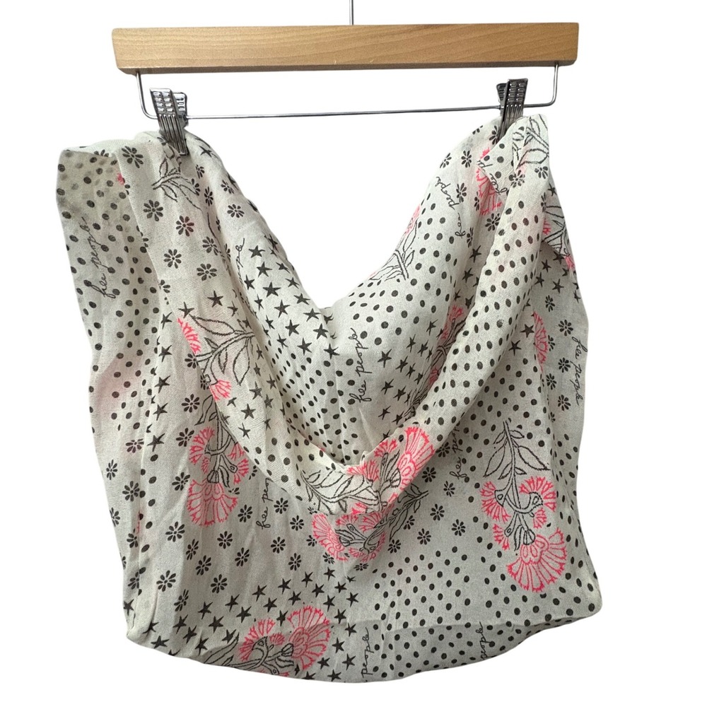 Free People Tote Bag Star Floral PolkaDot Print Boho LightweightShoulder Shopper